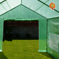 Foliengewächshaus Stahl 3x4 Innenansicht