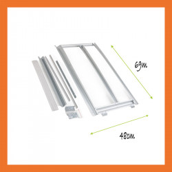 Manuelles Fenster für Gewächshaus Polycarbon STAHL Spitzdach