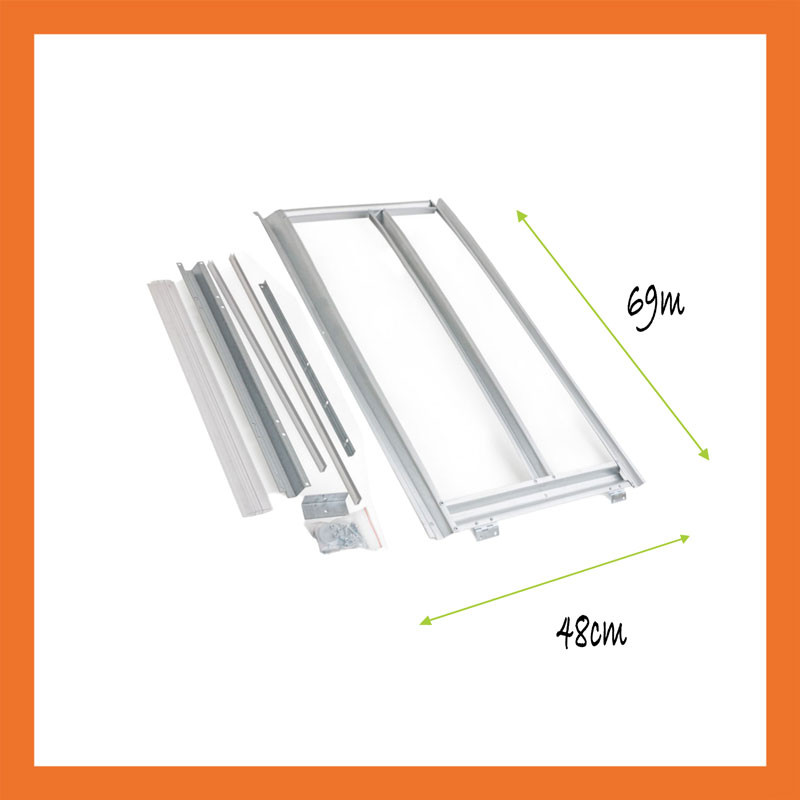 Manuelles Fenster für Gewächshaus Polycarbon STAHL Spitzdach