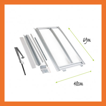 Automatisches Fenster für Gewächshaus Polycarbon STAHL Spitzdach