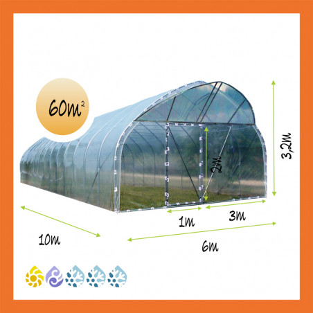 Folientunnel 6x10 Ansicht Folientunnel 6x10 Ansicht