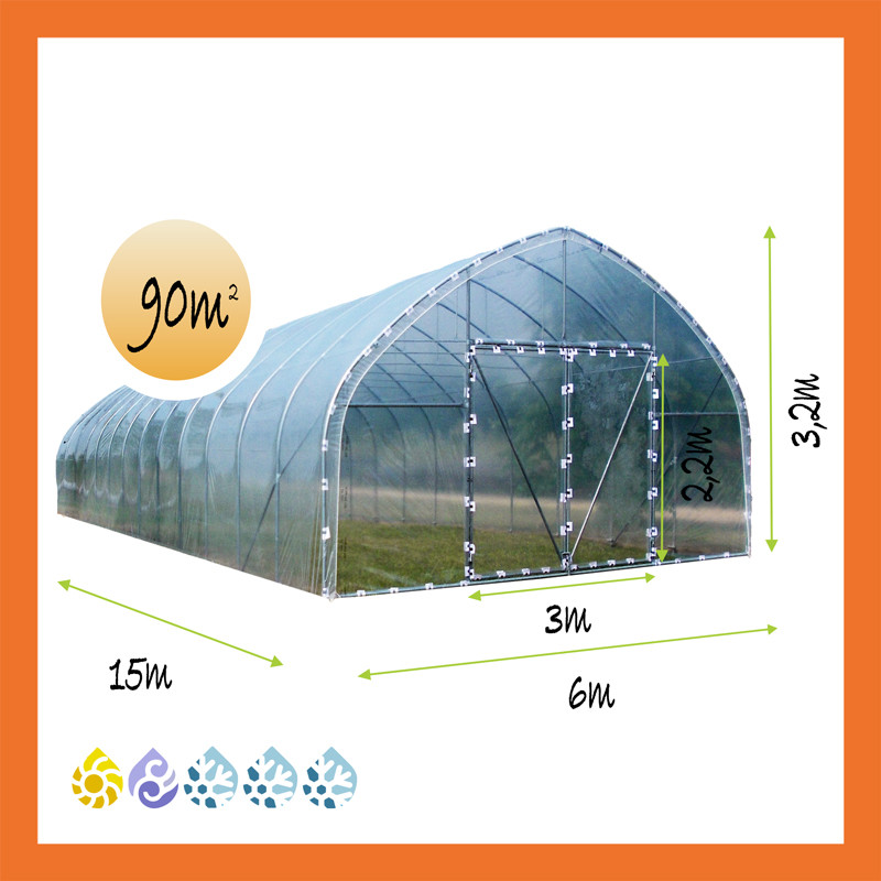 Folientunnel Agro 6x15 Ansicht