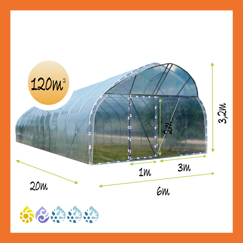 Folientunnel Agro 6x20 Ansicht