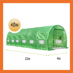 Maßangaben Gewächshaus 4x12 grün