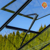 Gewächshaus Glas Aluminium Satteldach 2,9x2,9