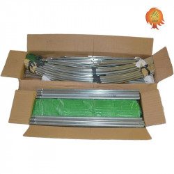 Gewächshaus Folie Stahl Runddach 2,5x4