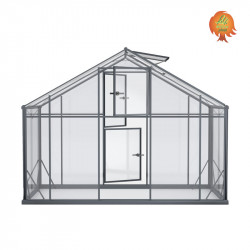 Gewächshaus Hybrid Aluminium Satteldach 2,9x2,9