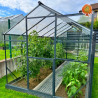 Gewächshaus Hybrid Aluminium Satteldach 2,9x3,6