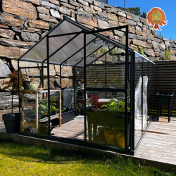 Gewächshaus Hybrid Aluminium Satteldach 2,9x3,6