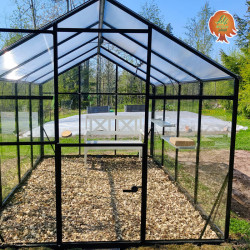 Gewächshaus Hybrid Aluminium Satteldach 2,2x2,2