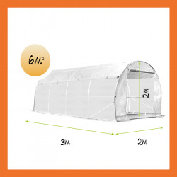 Maßangaben Gewächshaus 2x3 Air weiss