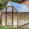 Gewächshaus Polycarbonat Holz Satteldach 2,1x6,2