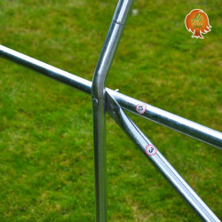 Gewächshaus Folie Stahl Runddach 2x3,5