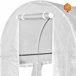 Gewächshaus Folientunnel Stahl Runddach 2x2