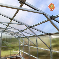 Gewächshaus Polycarbon Stahl Satteldach 4x8