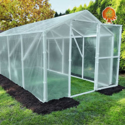 Gewächshaus Folie PVC Satteldach 2,8x4,7