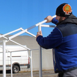 Gewächshaus Folie PVC Satteldach 2,8x6,3