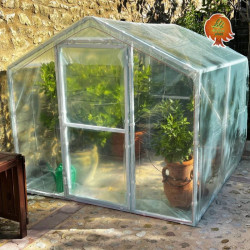 Gewächshaus Folie PVC Satteldach 2x3