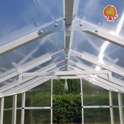 Gewächshaus Polycarbonat PVC Satteldach 2,1x6,1