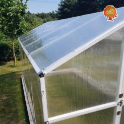 Gewächshaus Polycarbonat PVC Satteldach 2,1x2,1