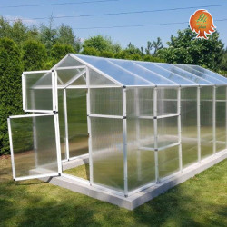 Gewächshaus Polycarbonat PVC Satteldach 2,1x2,7