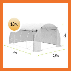 Maßangaben Gewächshaus 2,5x4 Air weiss