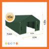 Lagerhalle 6.1 x 7.32 m Polar grün