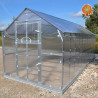 Gewächshaus Polycarbonat Stahl Satteldach Bernstein