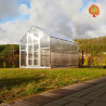 Gewächshaus Polycarbonat Stahl Satteldach Bernstein