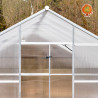 Gewächshaus Polycarbonat Aluminium Satteldach Opal