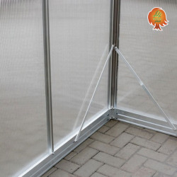 Gewächshaus Polycarbonat Aluminium Satteldach Opal