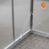 Gewächshaus Polycarbonat Aluminium Satteldach Opal