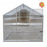Gewächshaus Polycarbonat Aluminium Satteldach Opal