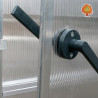 Gewächshaus Polycarbonat Aluminium Satteldach Opal