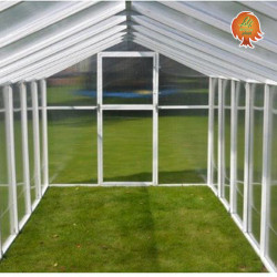 Gewächshaus Polycarbonat PVC Satteldach Jade