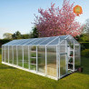 Gewächshaus Polycarbonat PVC Satteldach Jade