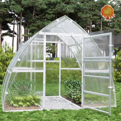 Gewächshaus Polycarbonat Stahl Spitzdach Firn