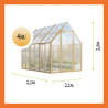 Gewächshaus Polycarbonat Holz Satteldach Hobbit