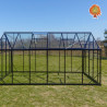 Gewächshaus Glas Aluminium Satteldach Kristall