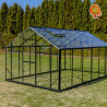 Gewächshaus Glas Aluminium Satteldach Kristall