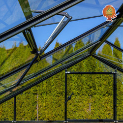 Gewächshaus Glas Aluminium Satteldach Kristall