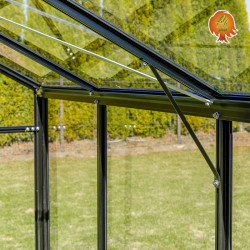 Gewächshaus Glas Aluminium Satteldach Kristall