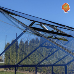 Gewächshaus Glas Aluminium Satteldach Kristall