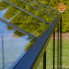 Gewächshaus Glas Aluminium Satteldach Kristall