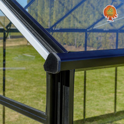 Gewächshaus Glas Aluminium Satteldach Kristall