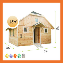 Ferienhaus Holz Satteldach...