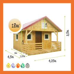 Ferienhaus Holz Satteldach...