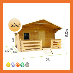 Ferienhaus Holz Satteldach...