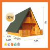 Ferienhaus Holz Satteldach Panoramahütte DIY