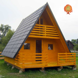 Ferienhaus Holz Satteldach Panoramahütte DIY